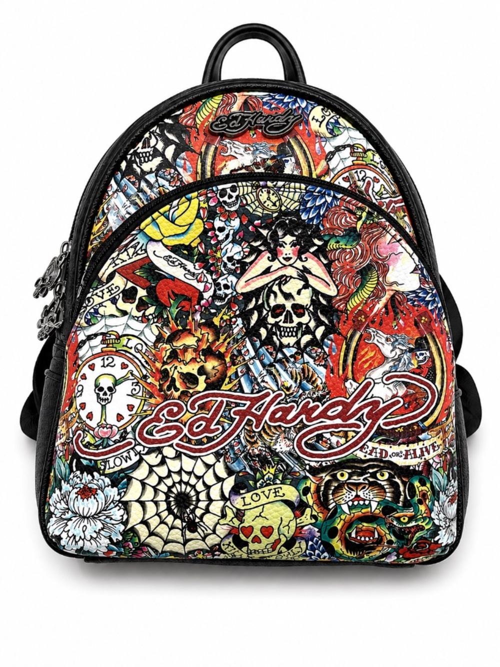 NWT Ed Hardy Tattoo Mini Backpack Skull Rose Tiger Snake Y2K Goth Punk